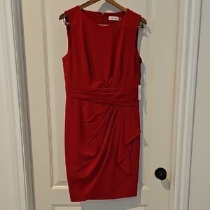 Calvin Klein Ruby Draped Midi Dress